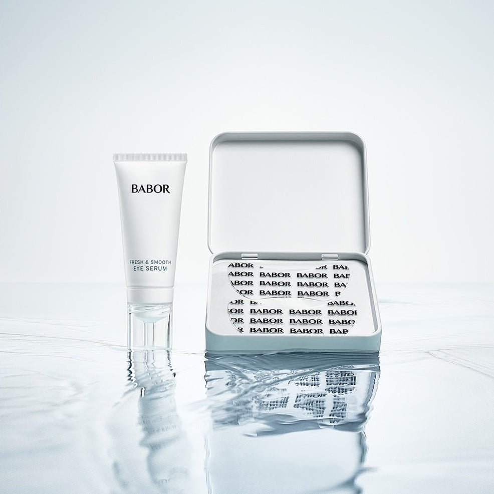 BABOR SKINOVAGE Moisturizing Instant Fresh & Smooth Eye Serum + Patches (15mL + 1pair) - Elegant Beauty - Babor