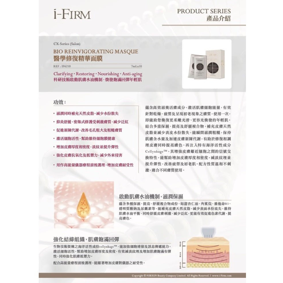 (Member Exclusive) i - FIRM Bio Reinvigorating Masque (7mL x 10) - Elegant Beauty - Elegant Beauty