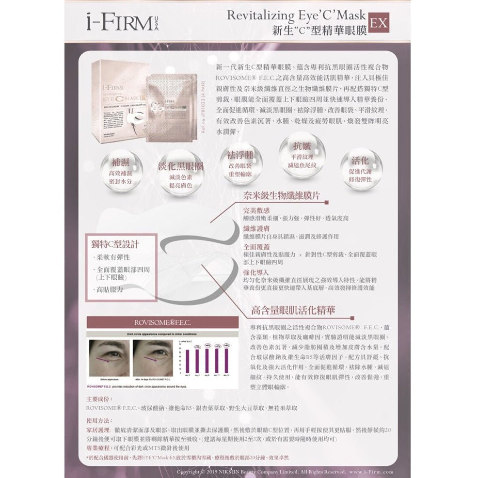 (Member Exclusive) i - FIRM Revitalizing Eye 'C' Mask EX - Elegant Beauty - Elegant Beauty