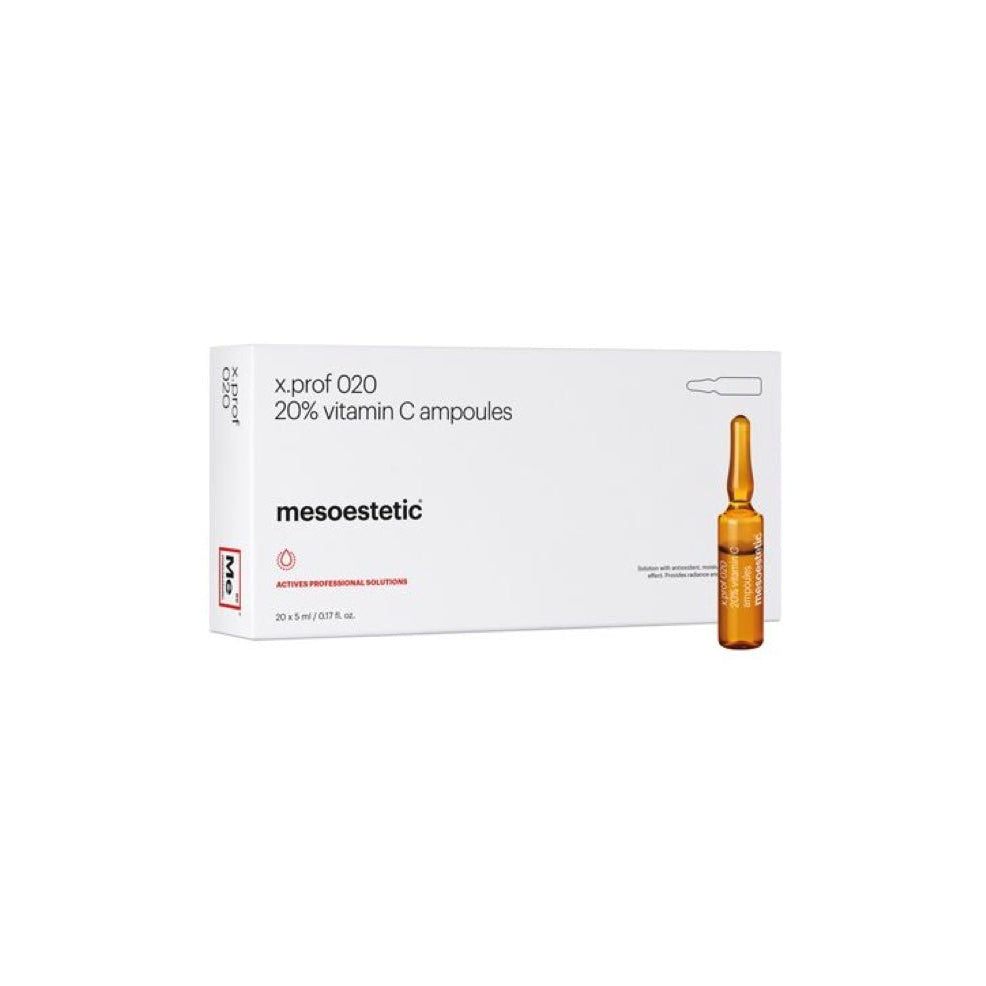 mesoestetic x.prof 020 20% vitamin C ampoules (5mL x 20) - Elegant Beauty - Mesoestetic