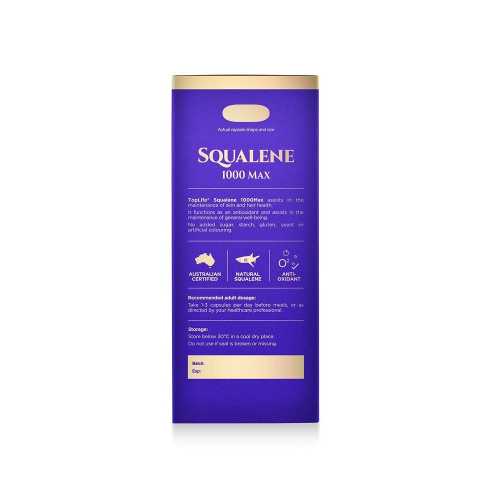 Top Life Squalene 1000Max 99.9% Pure - Elegant Beauty - Top Life