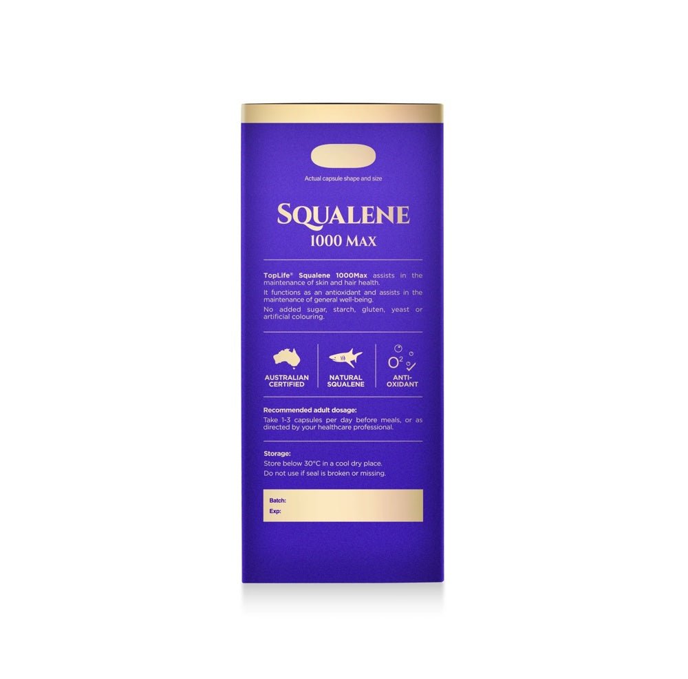 Top Life Squalene 1000Max 99.9% Pure - Elegant Beauty - Top Life