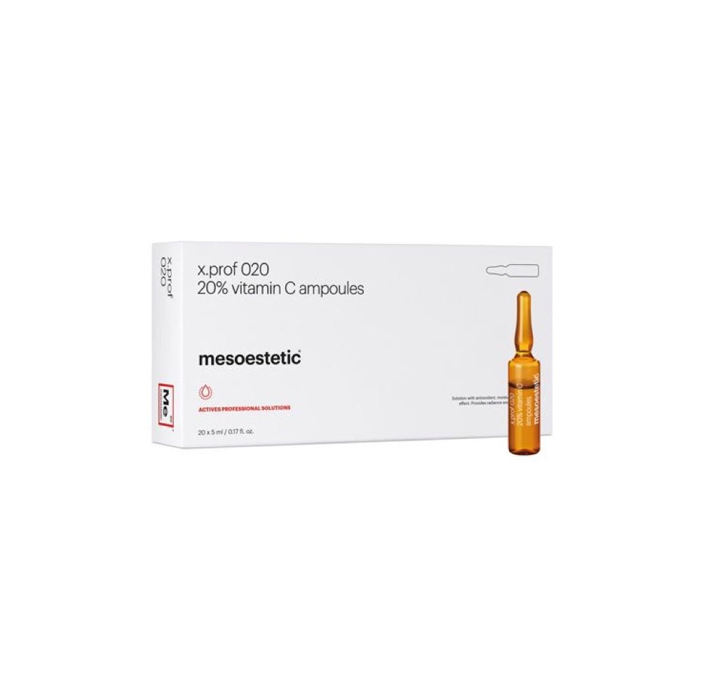 mesoestetic x.prof 020 20% vitamin C ampoules (5mL x 20) - Elegant Beauty - Mesoestetic