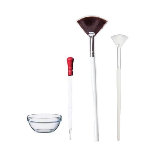 Peel Brush x2 + Dropper & Glass Container for face and body - Elegant Beauty - Accessories